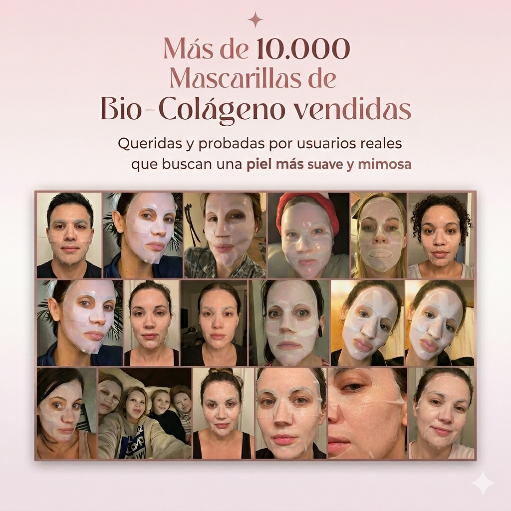 Di Adiós al Envejecimiento ✨ Mascarilla Bio-Colágeno Intensiva (5Ud)