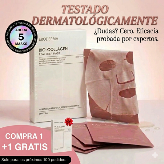 Di Adiós al Envejecimiento ✨ Mascarilla Bio-Colágeno Intensiva (5Ud)